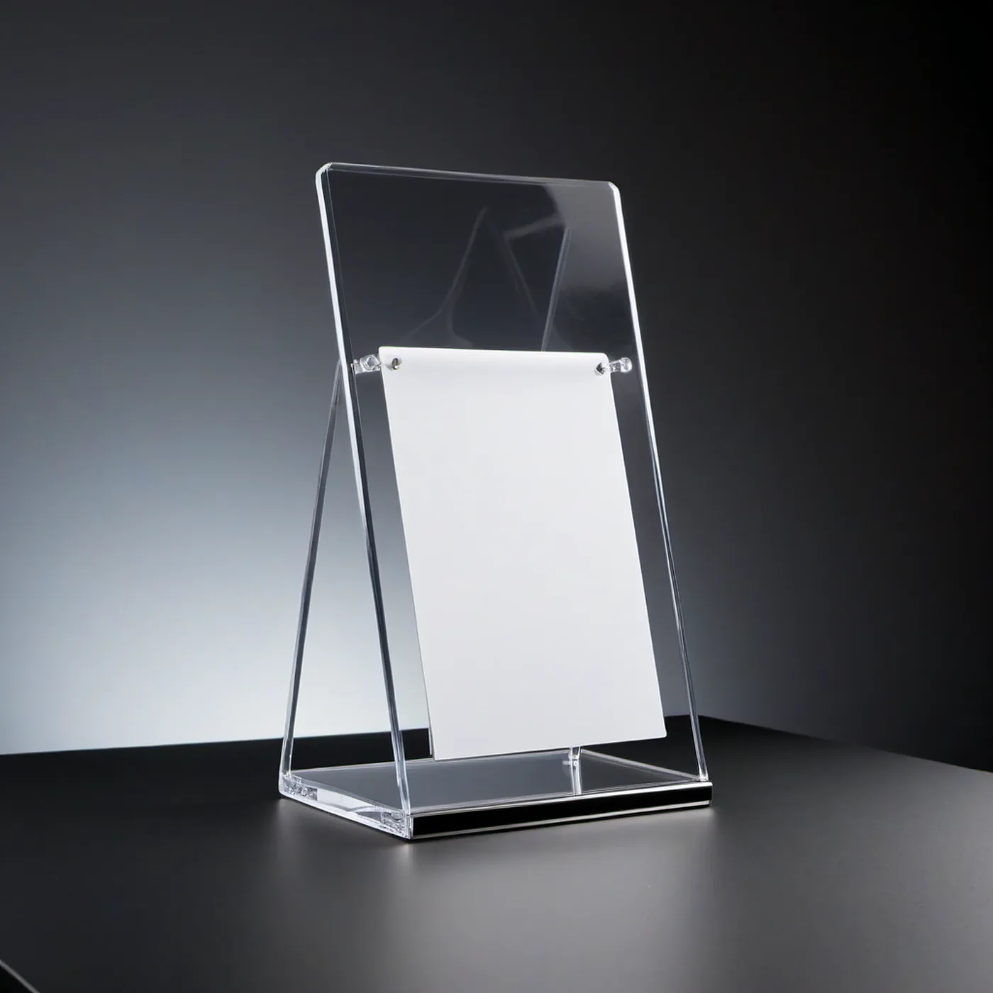 Render de referencia: counter display en acrílico