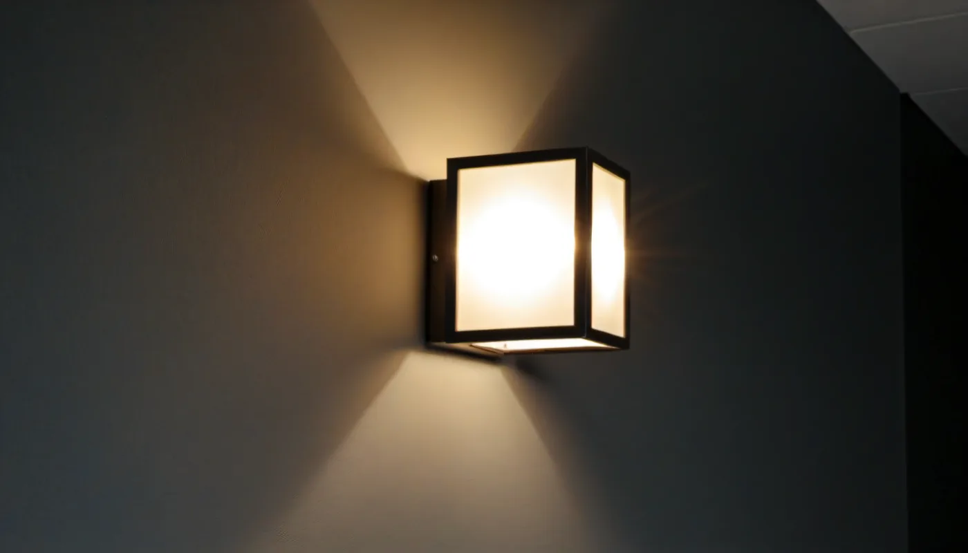 Render de referencia: caja de luz de pared