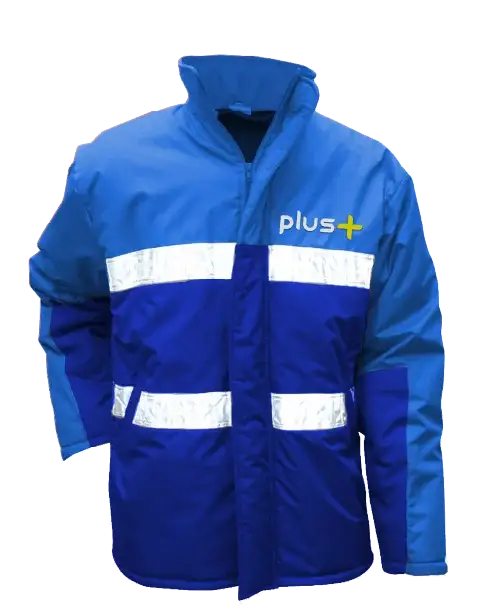 Chaqueta de dotación con la marca plus+